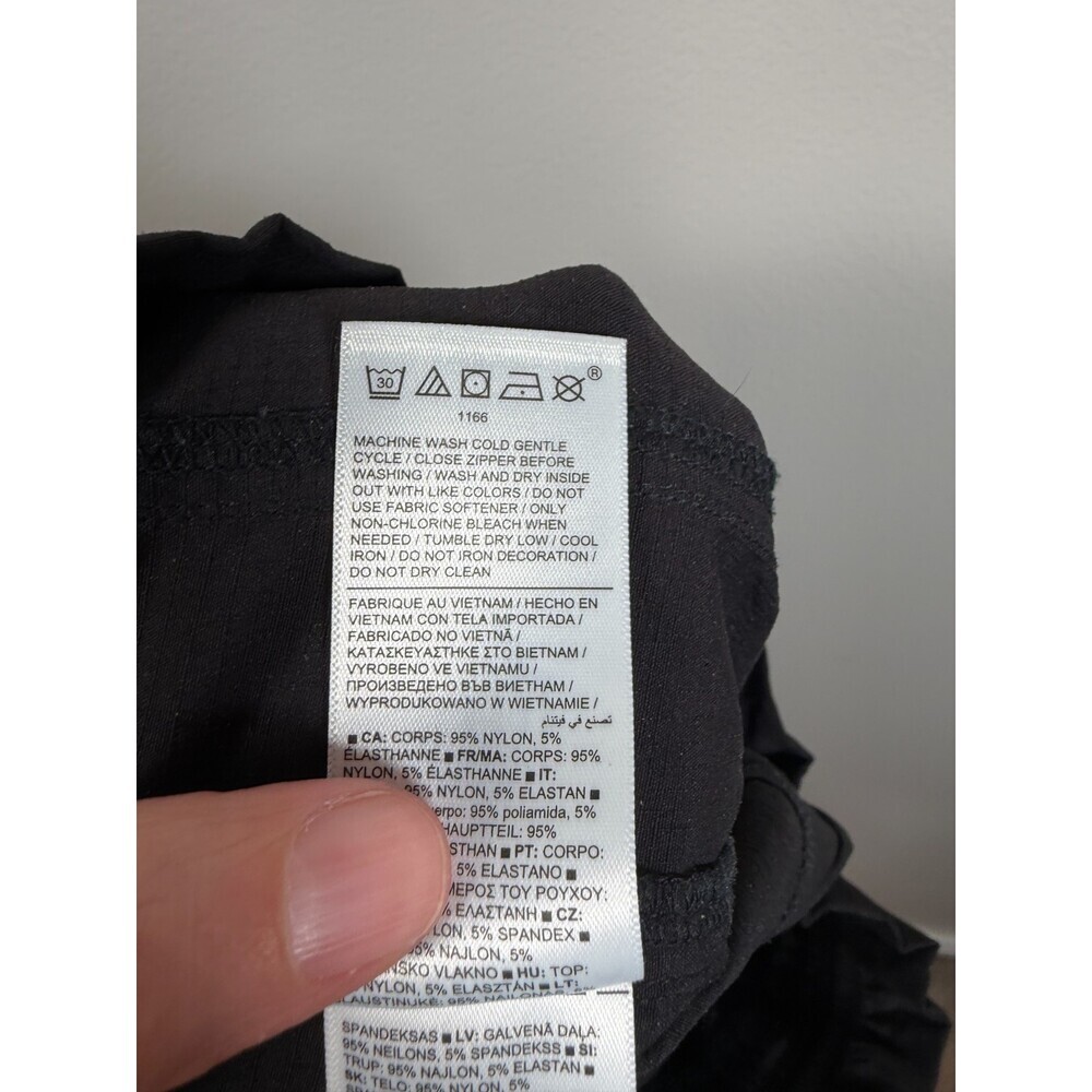 Athleta High Rise Trekkie Parachute Pant Size 10 Black Hiking Trail Ripstop - Picture 12 of 13